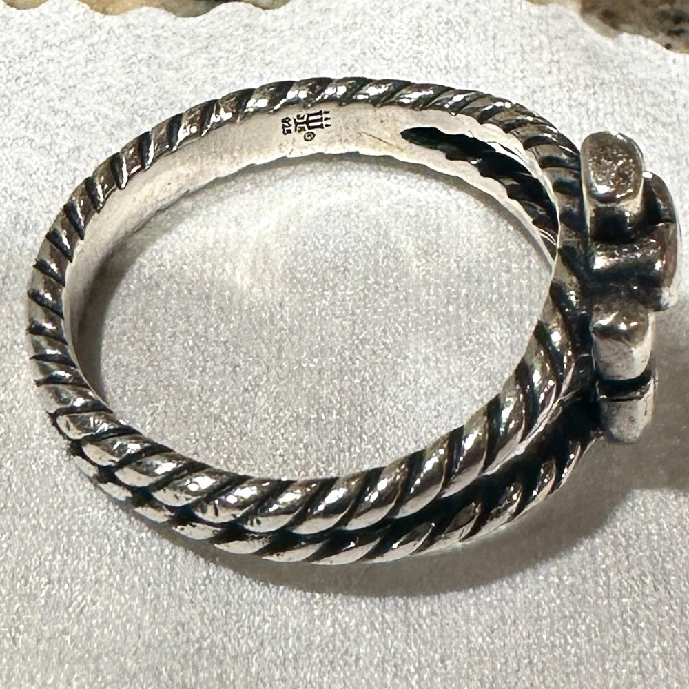 Retired James Avery Faith, Hope, and Love Twisted Rope Ring